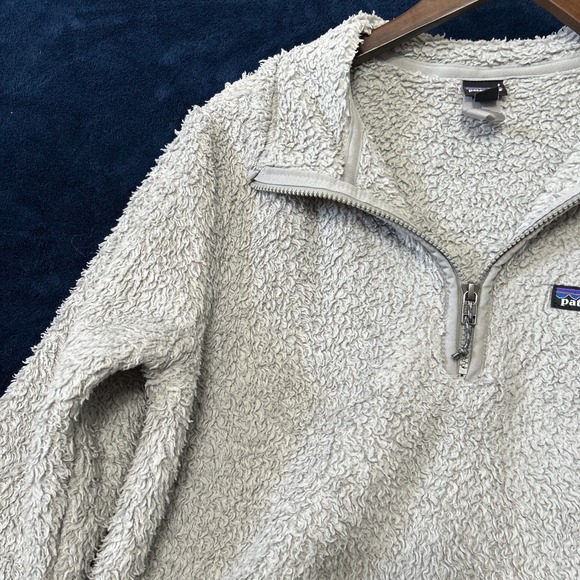 Patagonia Womens Fleece Pullover Sweater Size S Gray Deep Pile 1/4 Zip Outdoors - Picture 7 of 16
